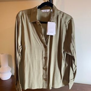 & Other Stories Army Green Blouse #NWT